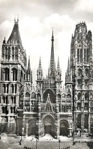France postcard Rouen cathedrale