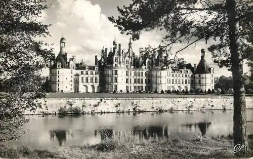 France postcard Chambord le chateau 1958