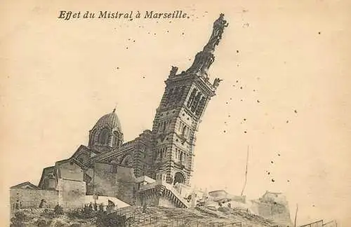 France Effet du Mistral a Marseille 1926 image
