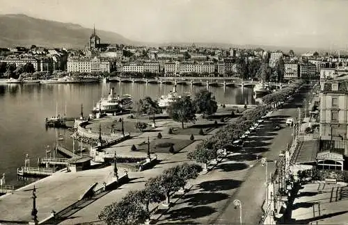 Postcard Switzerland Genève la Rade et le Mont Blanc
