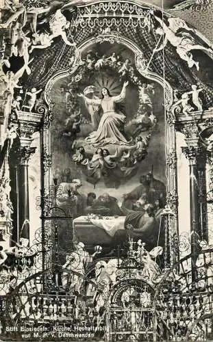 Postcard Switzerland Stift Einsiedelm kirche