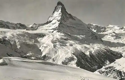 Postcard Switzerland Zermatt Blauherd u Matterhorn