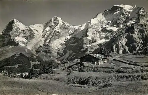 Postcard Switzerland Bei Murren Eiger Monch Jungfrau