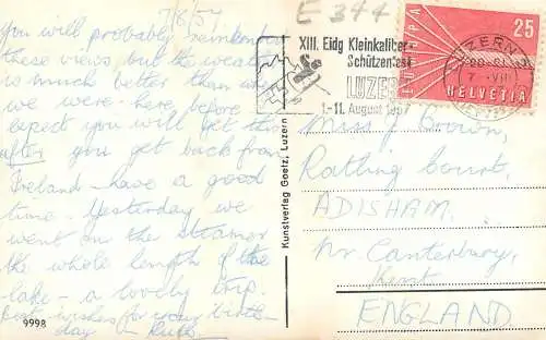 Postcard Switzerland Luzern