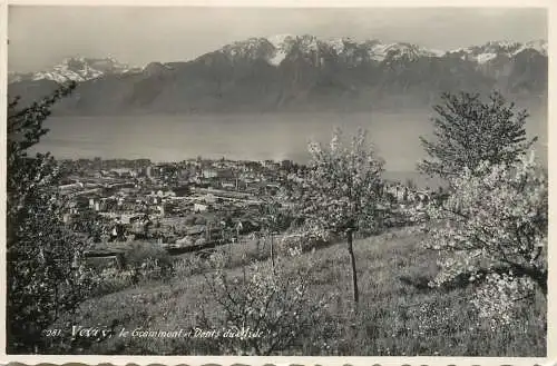 Postcard Switzerland Vevey le Grammont et Dents du Midi