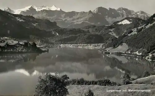 Postcard Switzerland Lungernsee mit Wetterhorngruppe