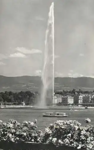 Postcard Switzerland Genève le fet d'eau