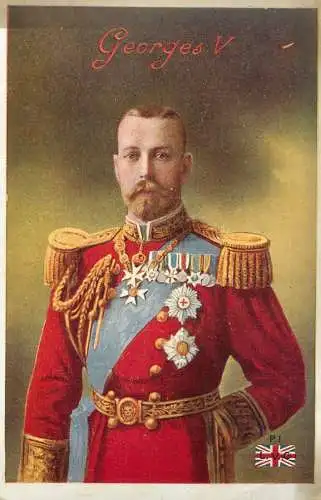 Bon point patriotique souvenir de la patrie a l`ecole guerre 1914-1916 George V