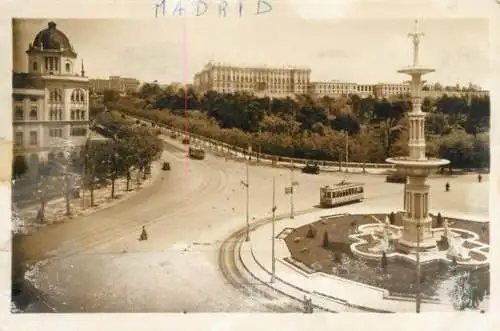 Spain postcard Madrid fountain de Villanueva
