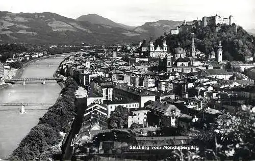 Austria postcard Salzburg vom Monchsberglift