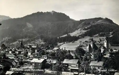 Austria postcard Kitzbühel gegen Hahnenkamm