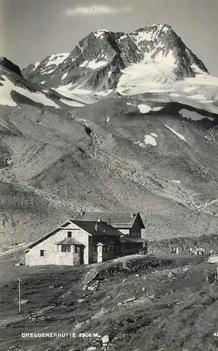 Austria postcard Dresdenerhutte chalet
