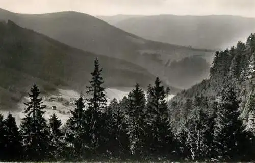 Germany postcard Besenfelder Steige auf Huzenbach und Murgtal
