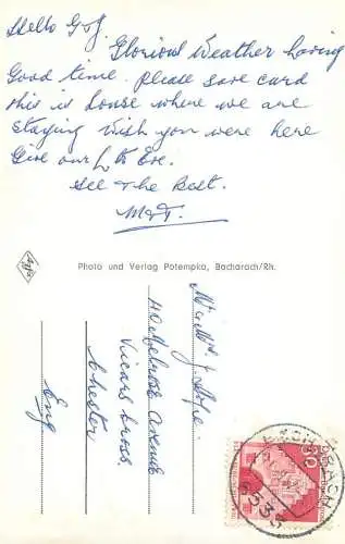 Germany postcard Bacharach am Rhein