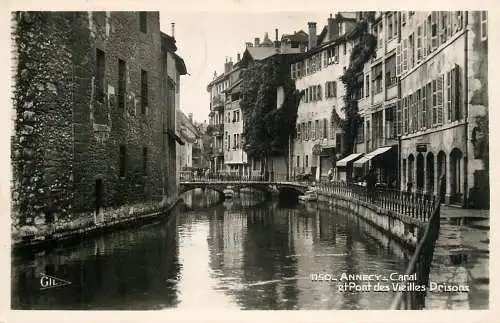 France postcard Annecy canal