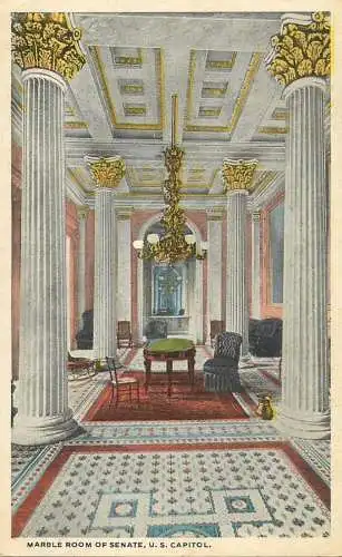 USA Washington DC US Capitol Marble Room of Senate
