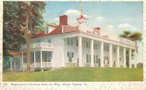 USA Mount Vernon VA Washington's Mansion west side view