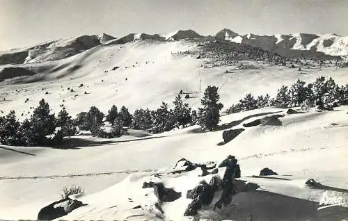 France postcard Font Romeu neige et glace au soleil