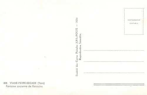 France postcard Tarn Viane Pierre Segade