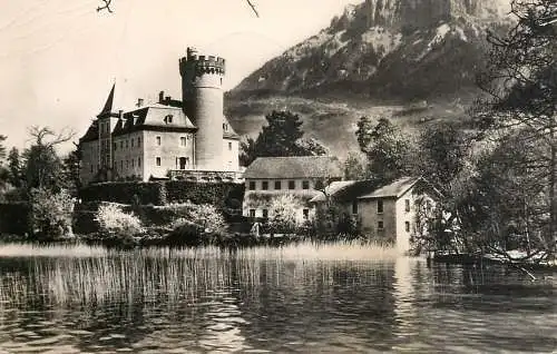 France postcard Haute Savoie Duingt chateau
