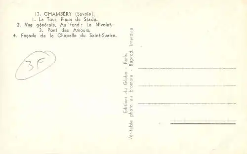 France postcard Chambery
