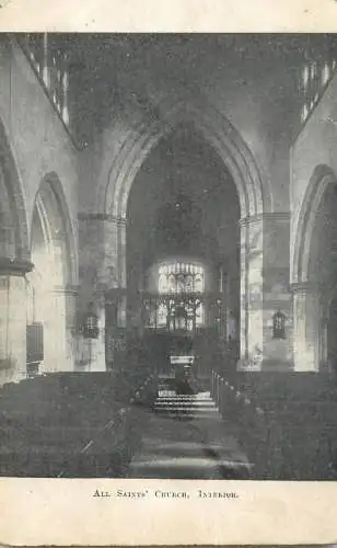 United Kingdom postcard England All Saints church