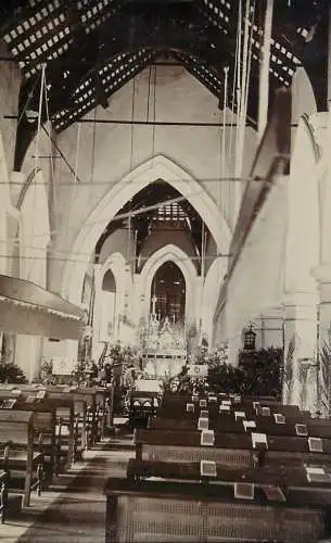United Kingdom postcard England church interior