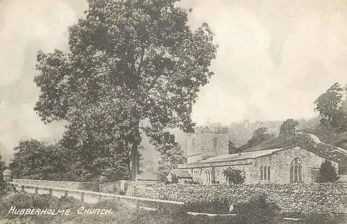 United Kingdom postcard England Hubberholme church