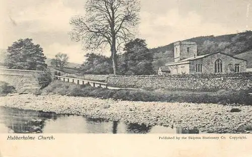 United Kingdom postcard England Hubberholme church