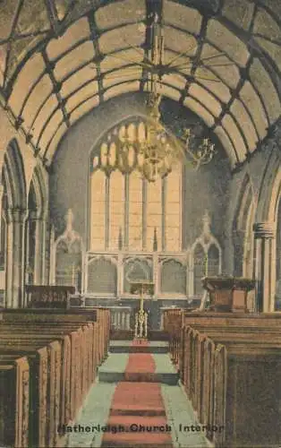 United Kingdom postcard England Haterleigh church