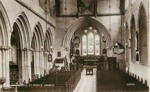 United Kingdom postcard Wales St Mary's Church, Haverfordwest