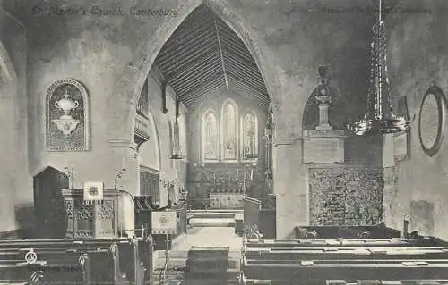 United Kingdom postcard England St. Martin's church Canterbury