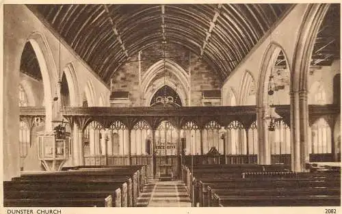 United Kingdom postcard England Dunster church