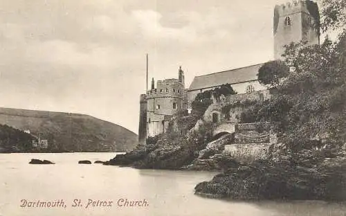 United Kingdom postcard England Dartmouth St. Petrox church