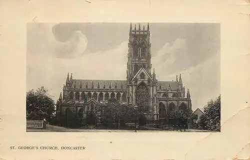 United Kingdom postcard England Doncaster St. George's church