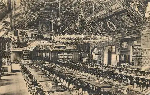Germany postcard Munchen Hofbrauhaus festsaal