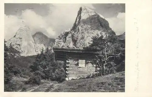 Germany postcard mountain scene chalet