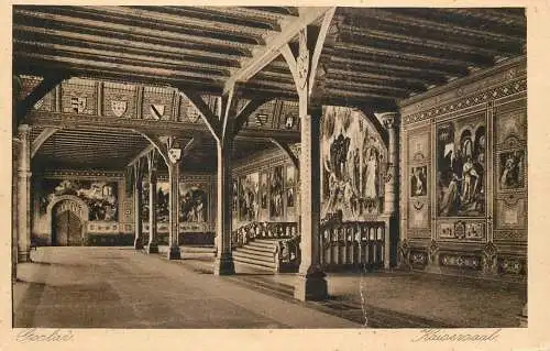 Germany postcard Goslar palace interior