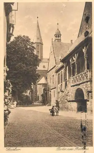 Germany postcard Goslar partie am Rathaus