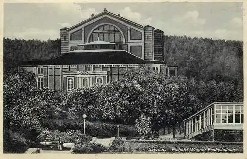 Germany postcard Bayreuth Richard Wagner Festspielhaus