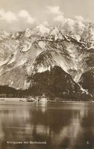 Germany postcard Konigsee mit Bartholoma