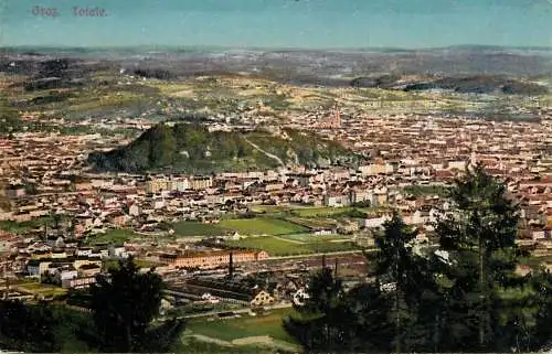 Austria postcard Graz Tofale aerial