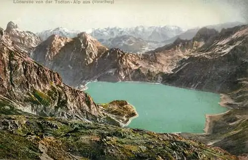 Austria postcard Voralberg Lunersee von der Todten