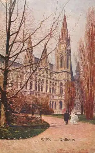 Austria postcard Wien rathaus