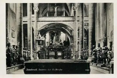 Austria postcard Innsbruck Inneres der Hofkirche