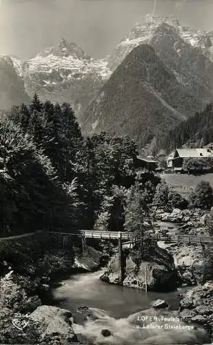 Austria postcard Lofer Teufels u. Loferer Steinberge