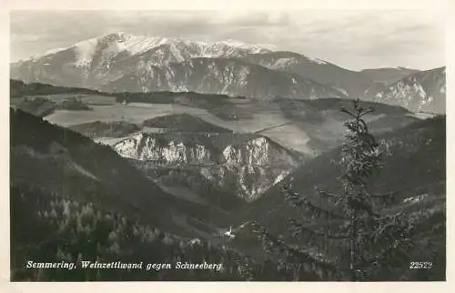 Austria postcard Semmering Weinzettlwand gegen Schneeberg
