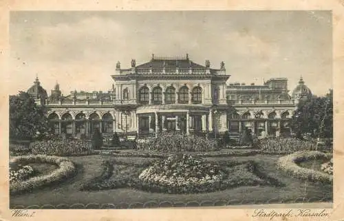 Austria postcard Wien Stadtpark Kursalor