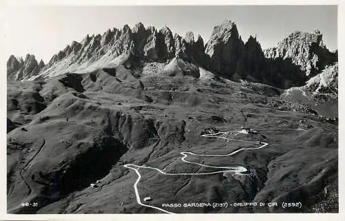 Italia postcard Passo Gardena gruppo di Cir