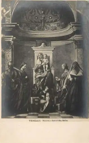Italia postcard Venice Madonna e Santi di Giana Bellini